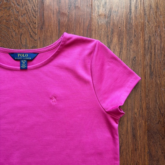 Polo Ralph Lauren Girls Pink Pleated T-Shirt Dress - Picture 3 of 6